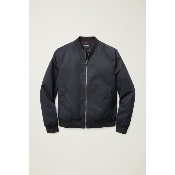 Bonobos The Boulevard Mens S Water Repellent Collar Bomber Jacket BLACK $189 - Picture 8 of 8